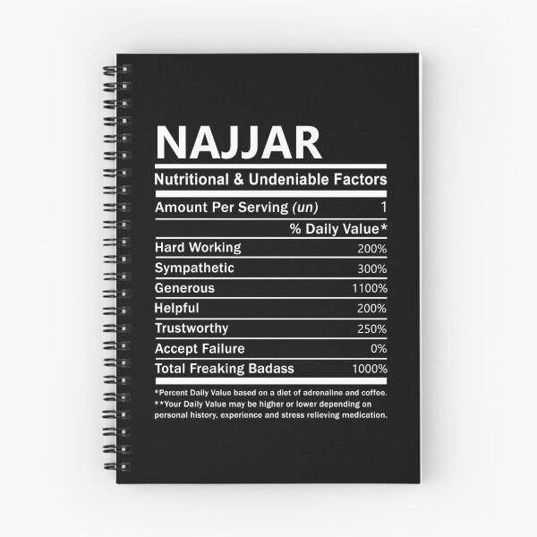 Item preview, Najjar Name T Shirt - Najjar Nutritional And Undeniable Factors Gift Item Tee designed and sold by gabridunc4.