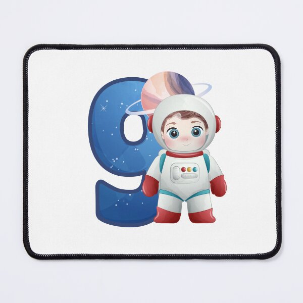 Item preview, Happy Birthday Spaceman Numbers - Nine - 9 - Ninth designed and sold by WilliamsonMedia.