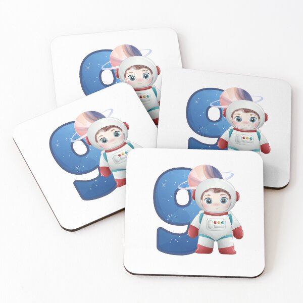 Item preview, Happy Birthday Spaceman Numbers - Nine - 9 - Ninth designed and sold by WilliamsonMedia.