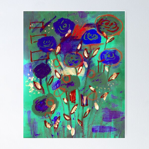 Blue Bouquet Poster
