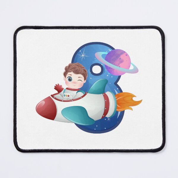 Item preview, Happy Birthday Spaceman Numbers - Eight - 8 - Eighth designed and sold by WilliamsonMedia.