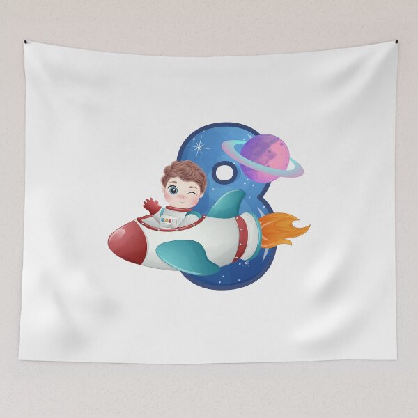 Item preview, Happy Birthday Spaceman Numbers - Eight - 8 - Eighth designed and sold by WilliamsonMedia.
