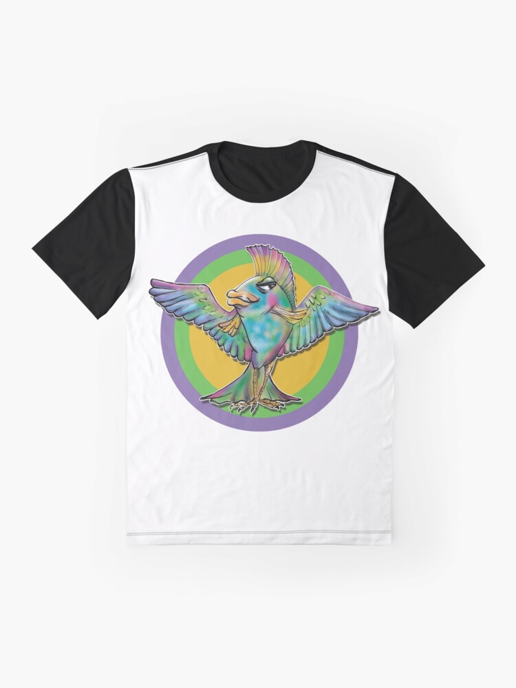 Thumbnail 4 von 5, Grafik T-Shirt, Fischvogel Schwarz designt und verkauft von Raduna.