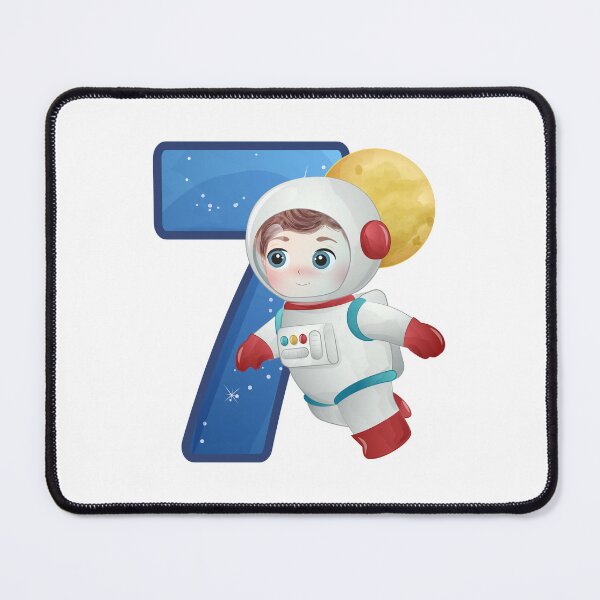 Item preview, Happy Birthday Spaceman Numbers - Seven - 7 - seventh designed and sold by WilliamsonMedia.