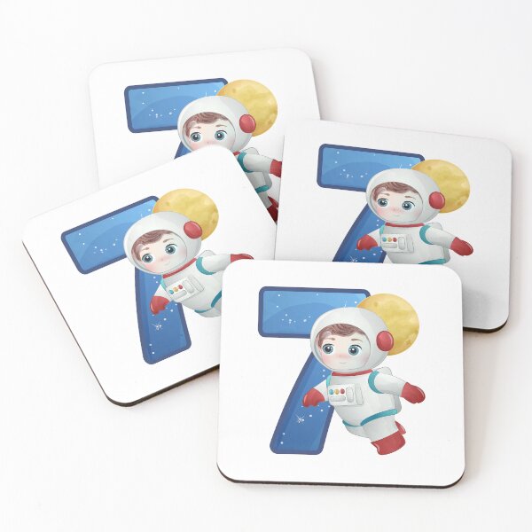 Item preview, Happy Birthday Spaceman Numbers - Seven - 7 - seventh designed and sold by WilliamsonMedia.