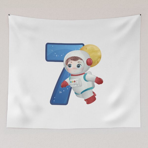 Item preview, Happy Birthday Spaceman Numbers - Seven - 7 - seventh designed and sold by WilliamsonMedia.