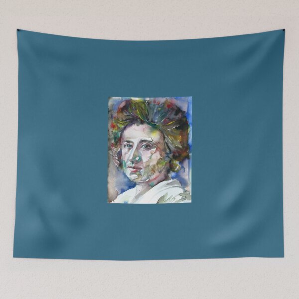 Item preview, ROSA LUXEMBURG - Aquarellporträt .1   designed and sold by RedSquareReds.