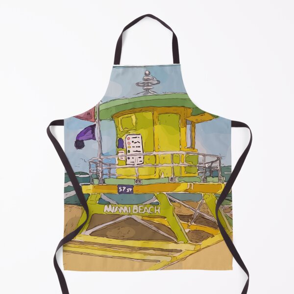 Item preview, Cute lifeguard tower in South Beach Miami Florida - WelshDesigns designed and sold by welshdesigns.
