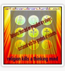 Religion Kills Minds Sticker