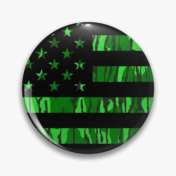 Item preview, Green Bottomland Camo Grunge American Flag designed and sold by artistwill.