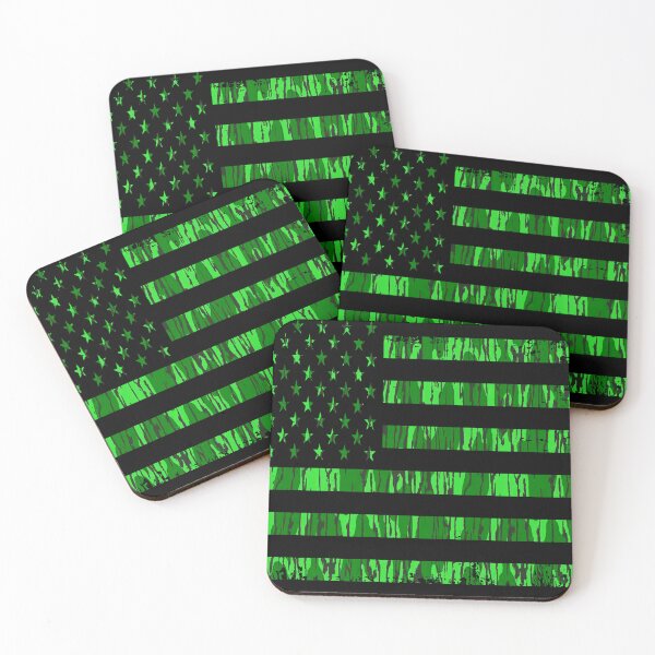 Item preview, Green Bottomland Camo Grunge American Flag designed and sold by artistwill.