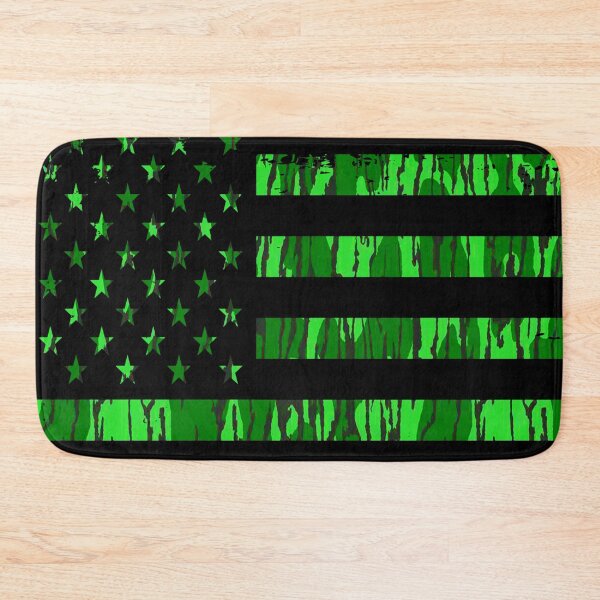Item preview, Green Bottomland Camo Grunge American Flag designed and sold by artistwill.