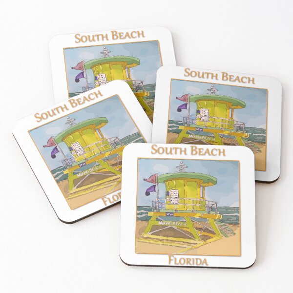 Item preview, Cute Lifeguard tower in South Beach Miami Florida - WelshDesigns designed and sold by welshdesigns.