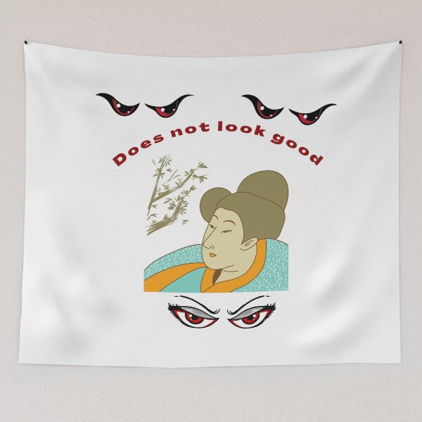 Item preview, Eyes saying Does not look terribly good Asian Style designed and sold by Henk GoGo T-Shirts ⭐️⭐️⭐️⭐️⭐️.