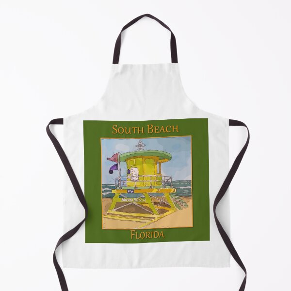 Item preview, Cute Lifeguard tower in South Beach Miami Florida - WelshDesigns designed and sold by welshdesigns.