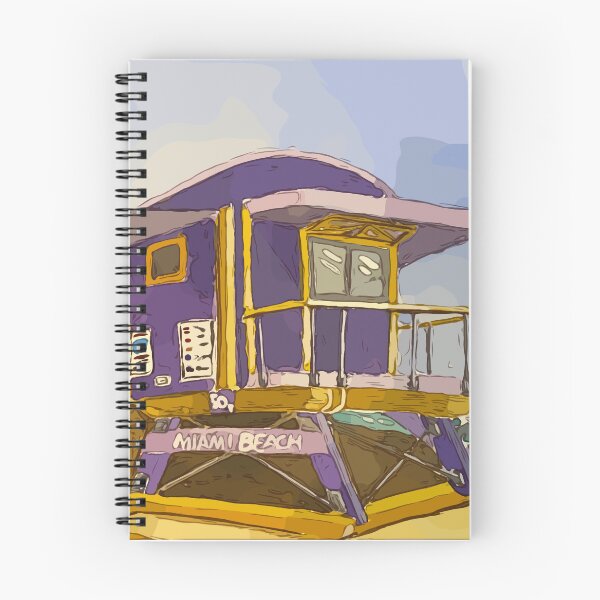 Item preview, Cute lifeguard tower in South Beach Miami Florida - WelshDesigns designed and sold by welshdesigns.