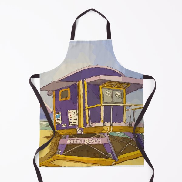 Item preview, Cute lifeguard tower in South Beach Miami Florida - WelshDesigns designed and sold by welshdesigns.