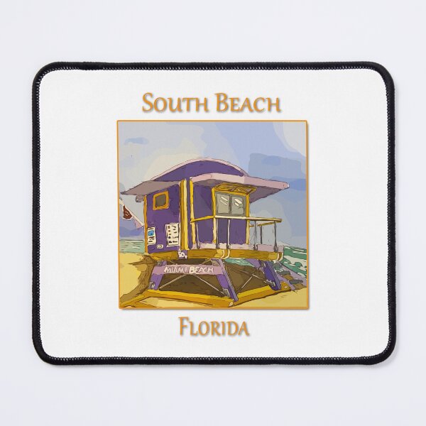Item preview, Cute Lifeguard tower in South Beach Miami Florida - WelshDesigns designed and sold by welshdesigns.