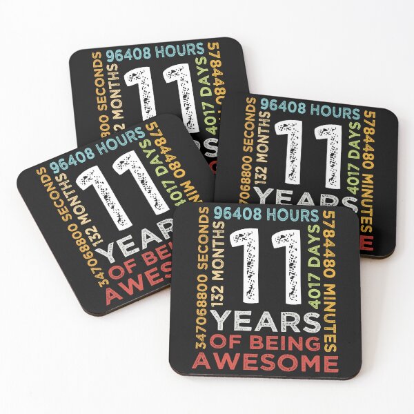 Item preview, Cool Kids 11th Birthday 11 Years Old Vintage Retro 132 Months Boys And Girls designed and sold by pedrored369.