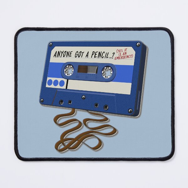Item preview, ANYONE GOT A PENCIL? (Yes, It Is An Emergency) - Retro Music : Cassette Tape (Mid-Blue) designed and sold by RetroTeeStudio.