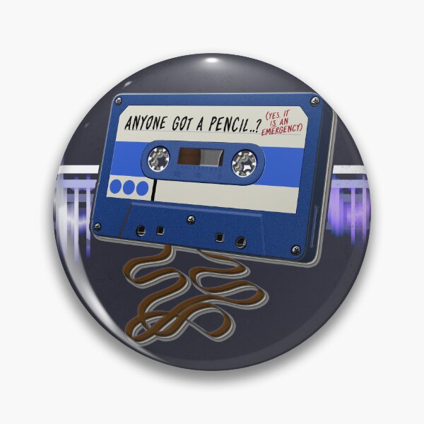 Item preview, ANYONE GOT A PENCIL? (Yes, It Is An Emergency) - Retro Music : Cassette Tape (Mid-Blue) designed and sold by RetroTeeStudio.
