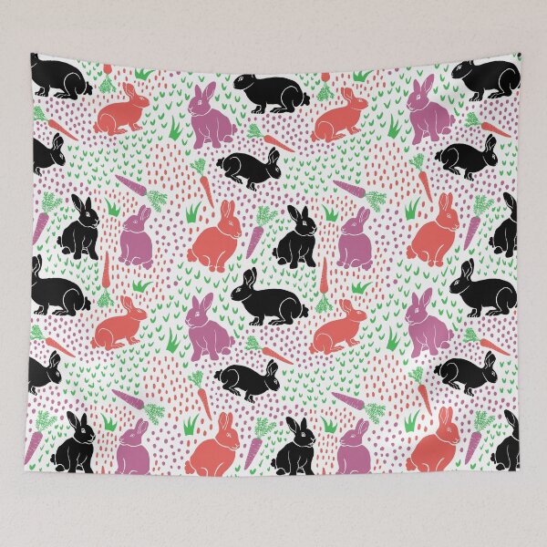 Item preview, Easter Bunnies and Coloured Carrots in a Happy Garden designed and sold by Printables Passions.