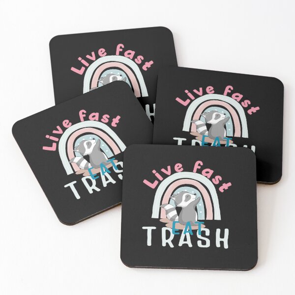 Item preview, Live Fast Eat Trash Funny Raccoon rainbow GIFT designed and sold by CHOOSEYOURS SHOP.