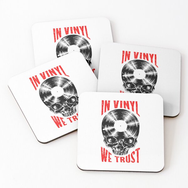Item preview, In Vinyl We Trust Vintage Record Collector Gothic Skull LP designed and sold by GrandeDuc.