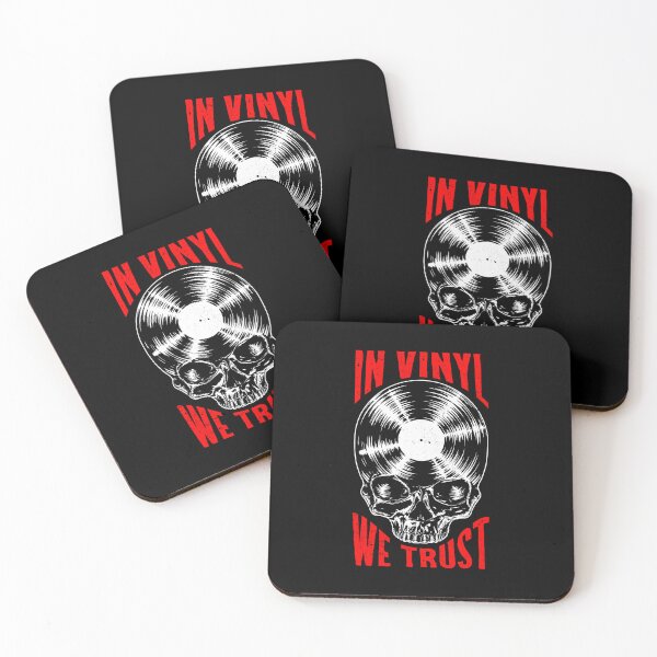 Item preview, In Vinyl We Trust Vintage Record Collector Gothic Skull LP designed and sold by GrandeDuc.