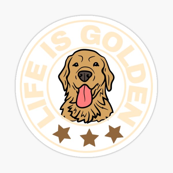 Item preview,  Golden Retriever, das Leben ist besser mit einem goldenen designed and sold by BronikowskiART.