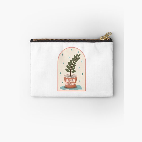 Item preview, No rain no flowers quote design illustration designed and sold by DDalaland.