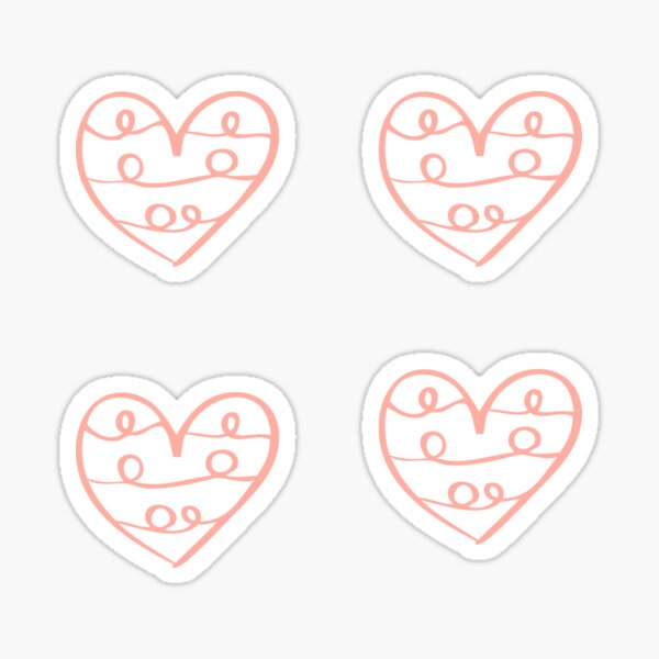 hearts bundle Glossy Sticker