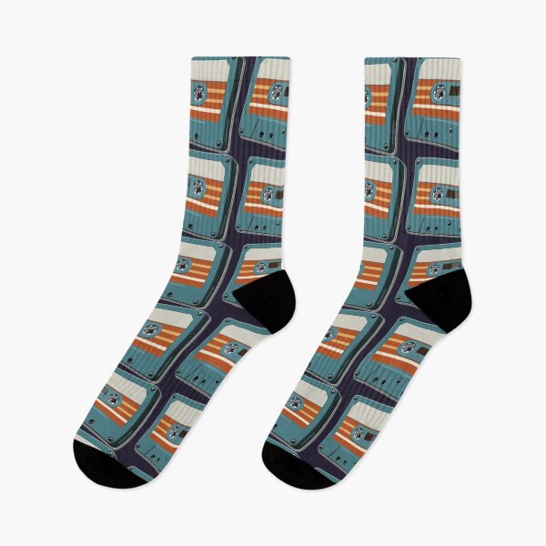 Item preview, Retro Cassette Tape (Cyan / Orange) - Nostalgic Music Format (from the days when music sounded better and analogue ruled!) designed and sold by RetroTeeStudio.