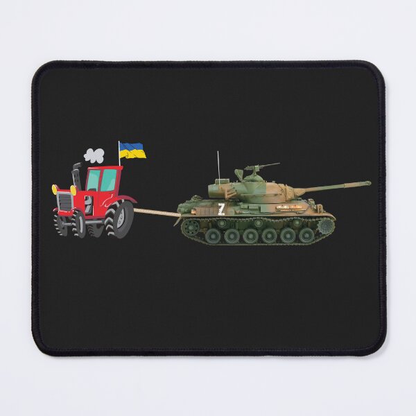 Item preview, ukrainian tractor pulling tank with ukraine flag designed and sold by Best-Designers.