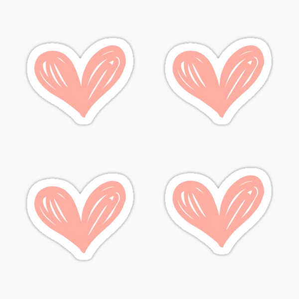 mini hearts Glossy Sticker