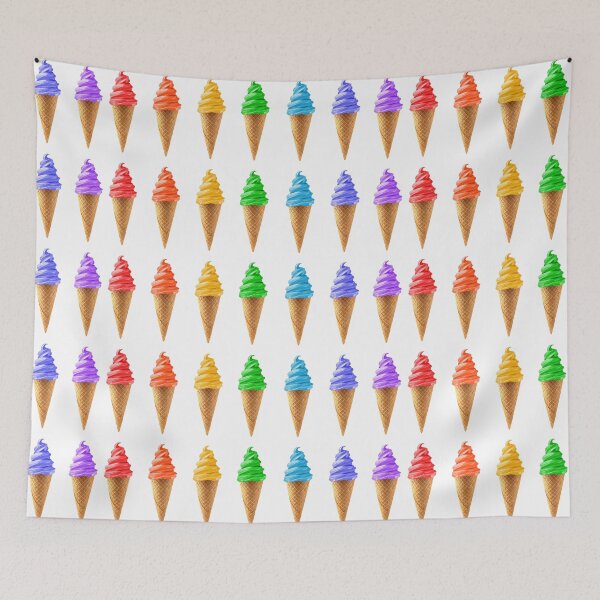 Item preview, Rainbow Soft Serve Ice Cream Cones designed and sold by Deborah Camp.