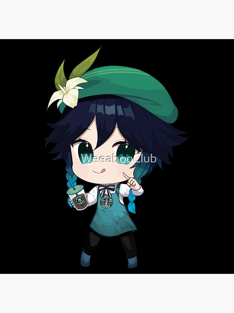 "Venti Chibi With Coffee Genshin Impact" Canvas Print for Sale by