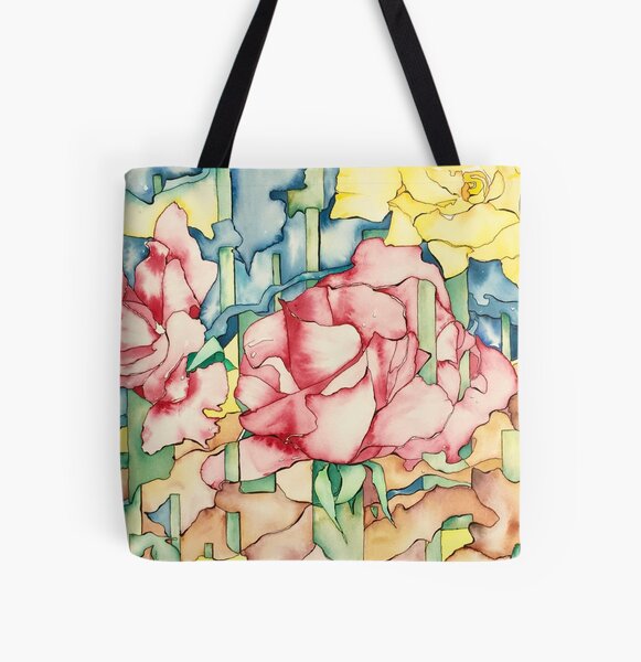 Rose Garden All Over Print Tote Bag