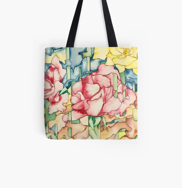 Rose Garden All Over Print Tote Bag