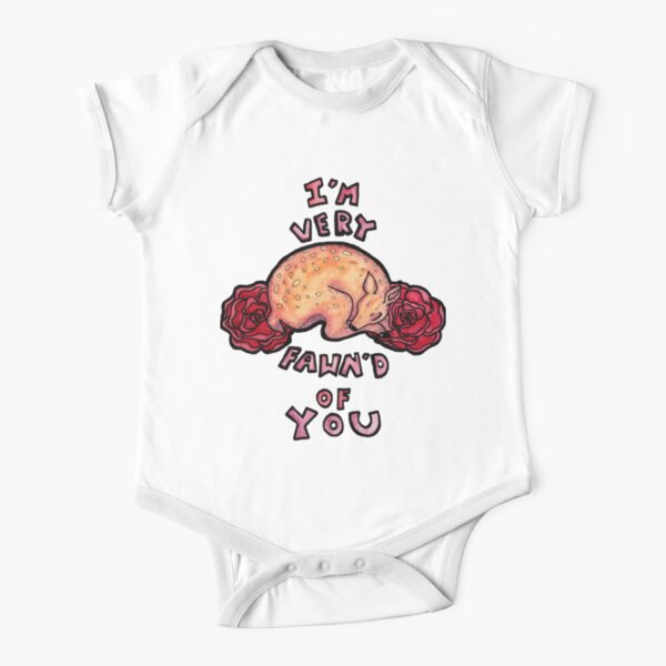 Very Fawn'd Short Sleeve Baby One-Piece