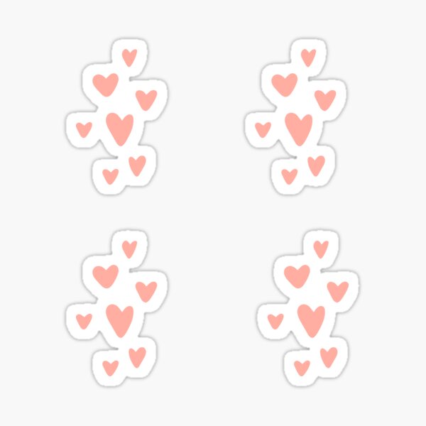 mini love hearts Glossy Sticker