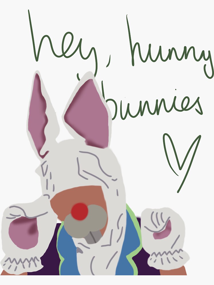 "Hey Hunny Bunnies RDJ meme" Sticker by Courtneyx Redbubble