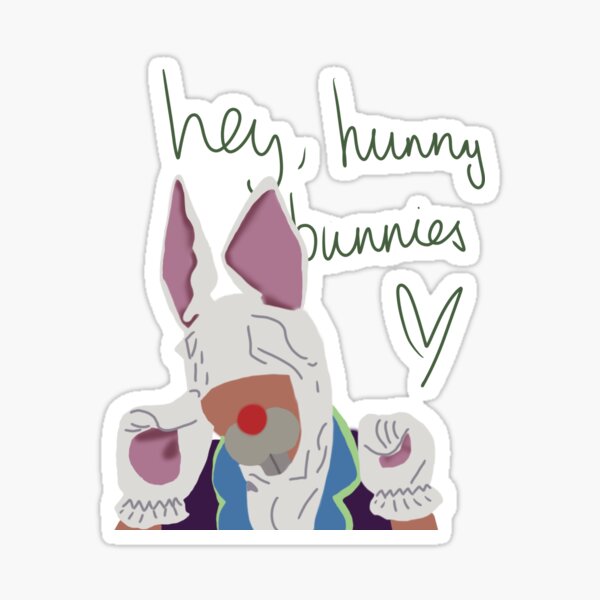 "Hey Hunny Bunnies RDJ meme" Sticker by Courtneyx Redbubble
