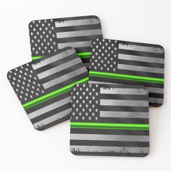 Item preview, Thin Green Line Grunge American Flag designed and sold by artistwill.