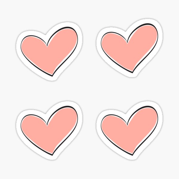 hearts bundle Glossy Sticker