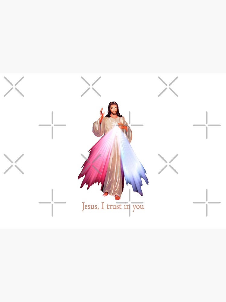 Jesus I trust you Divine Mercy Image (transparent background design) by Brasilia