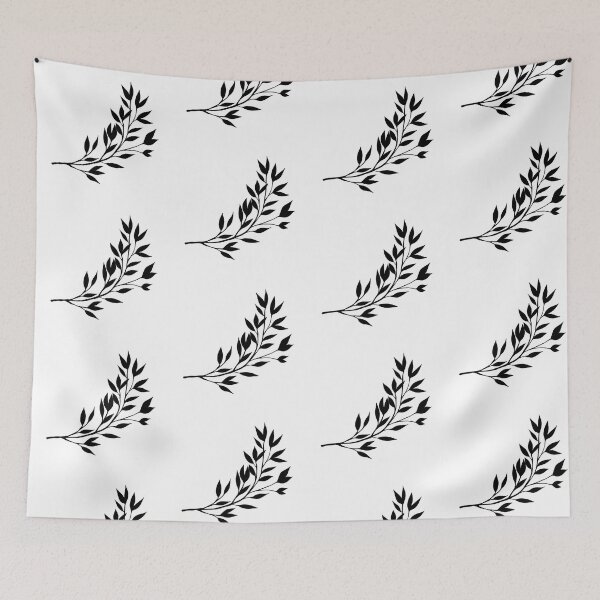 Item preview, botany tattoo sketch - beautiful twig plant. Botanical element template for graphic design, wedding decor, textiles, souvenir gift, stationery print designed and sold by Sunshine2504.