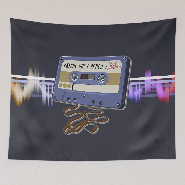 Item preview, ANYONE GOT A PENCIL? (Yes, It Is An Emergency) - Retro Music : Cassette Tape (Light Blue / Gold) designed and sold by RetroTeeStudio.