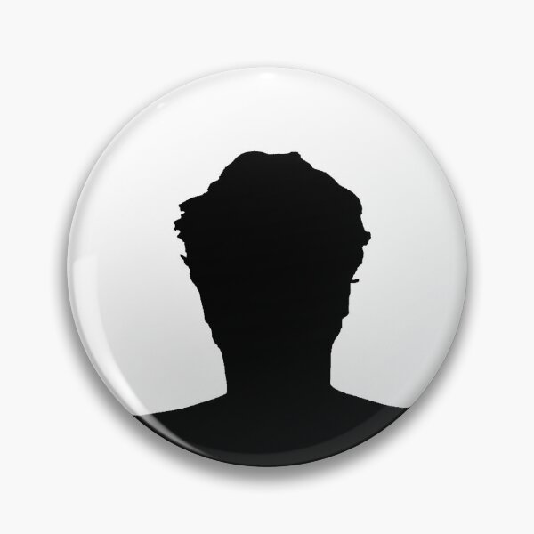 Artikelvorschau, Mann mit unordentlichem Haar Silhouette schwarzer Schatten Mann Teachurb Streamer Gamer entworfen und verkauft von TeachUrb.