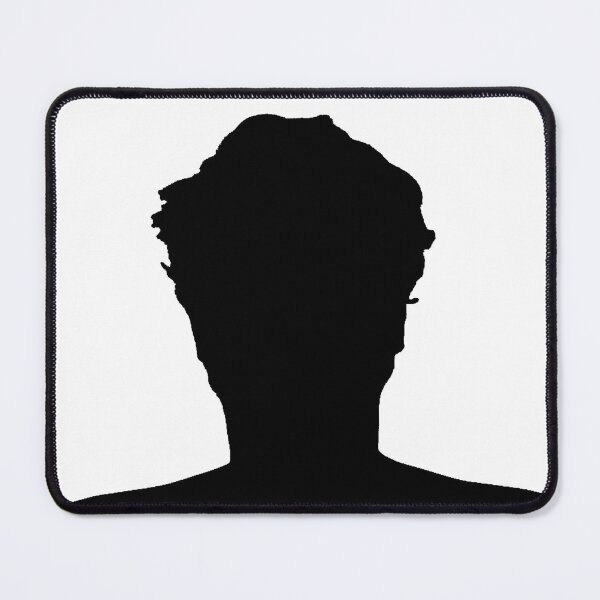 Item preview, Man With Messy Hair Silhouette Black Shadow Man Teachurb Streamer Gamer designed and sold by TeachUrb.